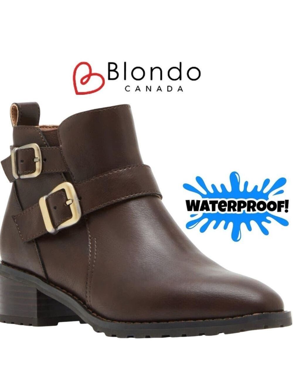 NWOB $150 Blondo Shantel Waterproof Ankle Boots – Brown